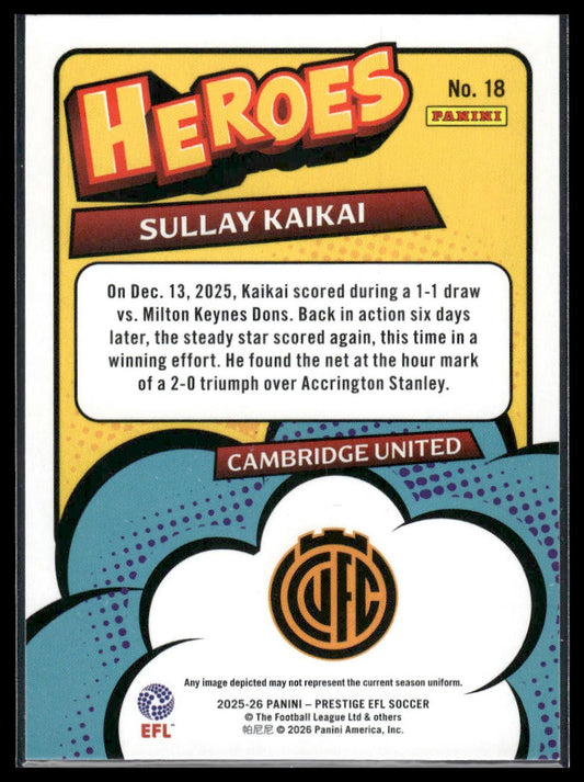 2025-26 Panini Prestige EFL #18 Sullay Kaikai Heroes