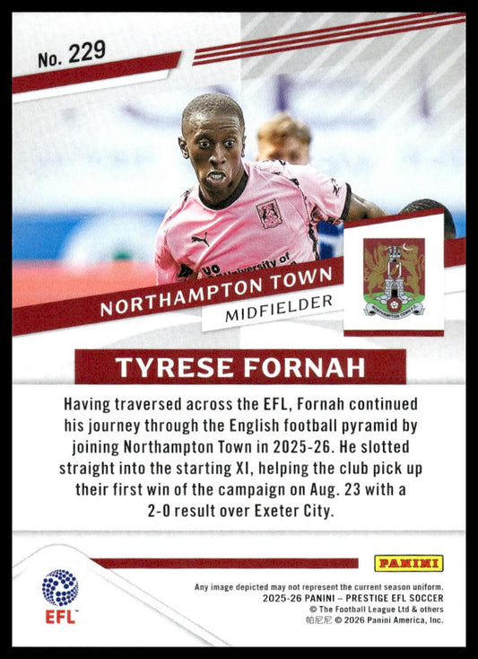 2025-26 Panini Prestige EFL #229 Tyrese Fornah
