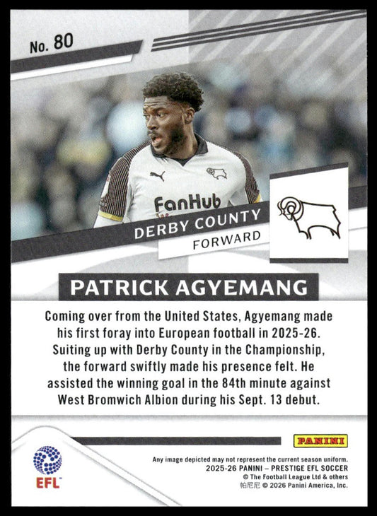 2025-26 Panini Prestige EFL #80 Patrick Agyemang