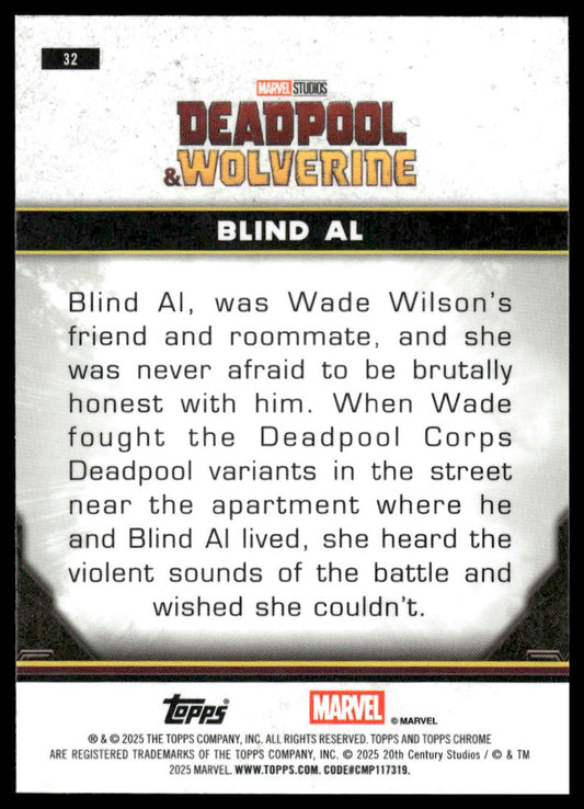 2025 Topps Chrome Marvel Deadpool #32 Blind Al