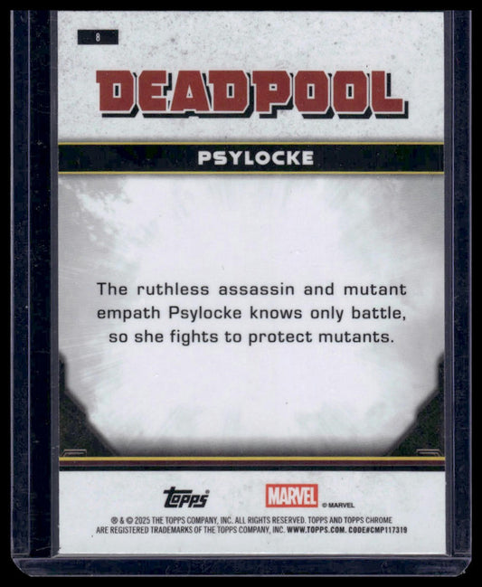 2025 Topps Chrome Deadpool #8 Psylocke
