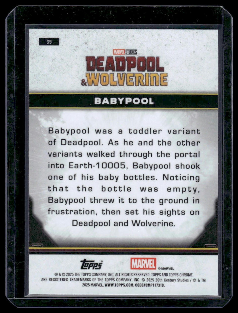 2025 Topps Chrome Marvel Deadpool #39 Babypool Mini-Diamonds Refractor