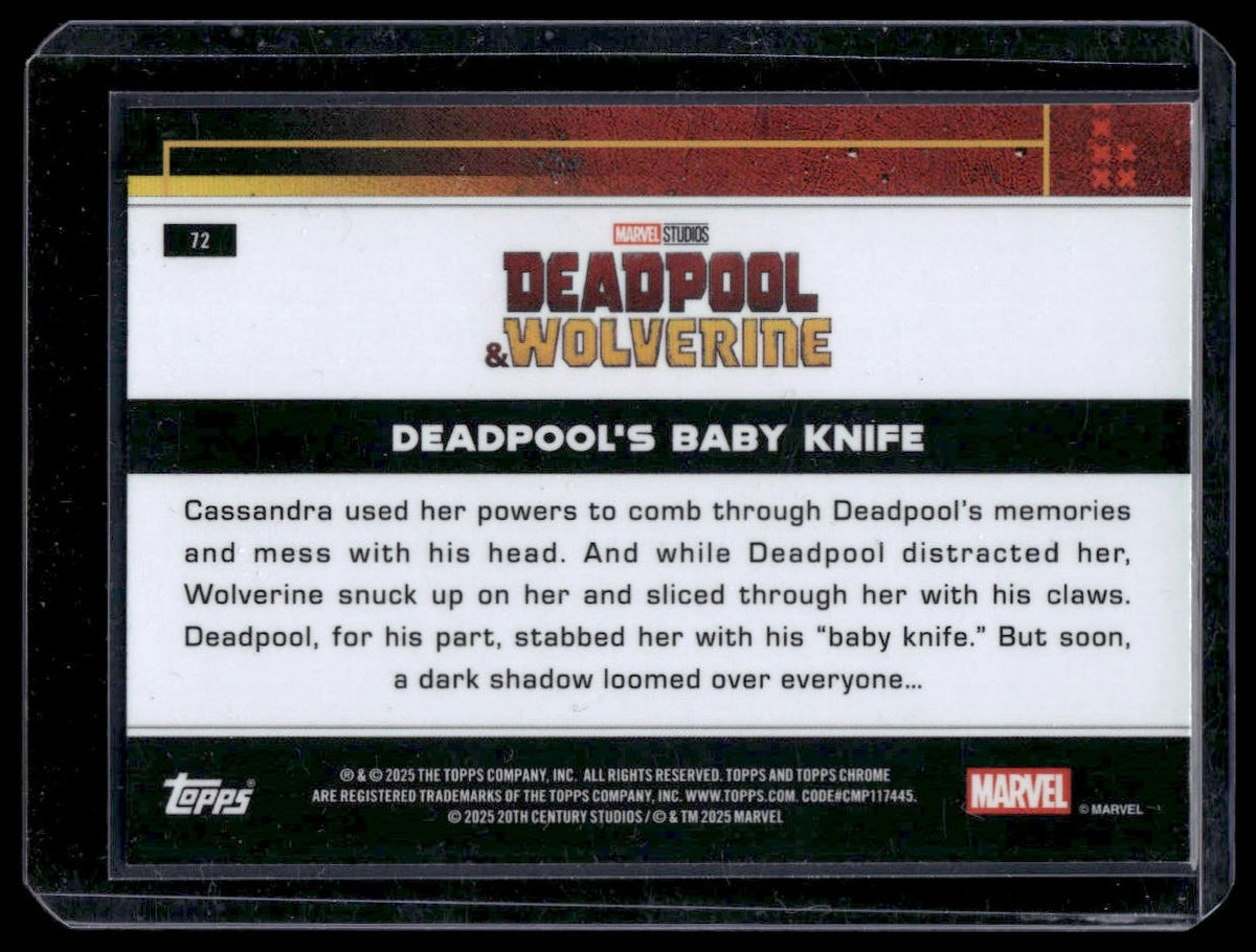 2025 Topps Chrome Deadpool #72 Deadpool's Baby Knife