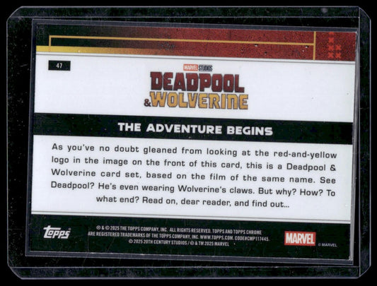 2025 Topps Chrome Marvel Studios #47 The Adventure Begins