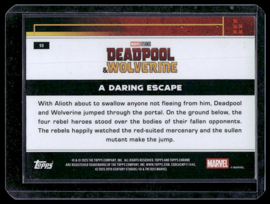 2025 Topps Chrome Deadpool #90 A Daring Escape Gold Refractor 336/399
