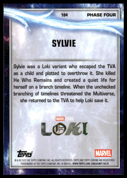 2025 Topps Chrome Marvel Studios #104 Sylvie