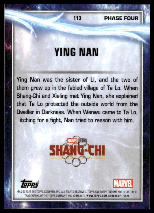 2025 Topps Chrome Marvel Studios #113 Ying Nan