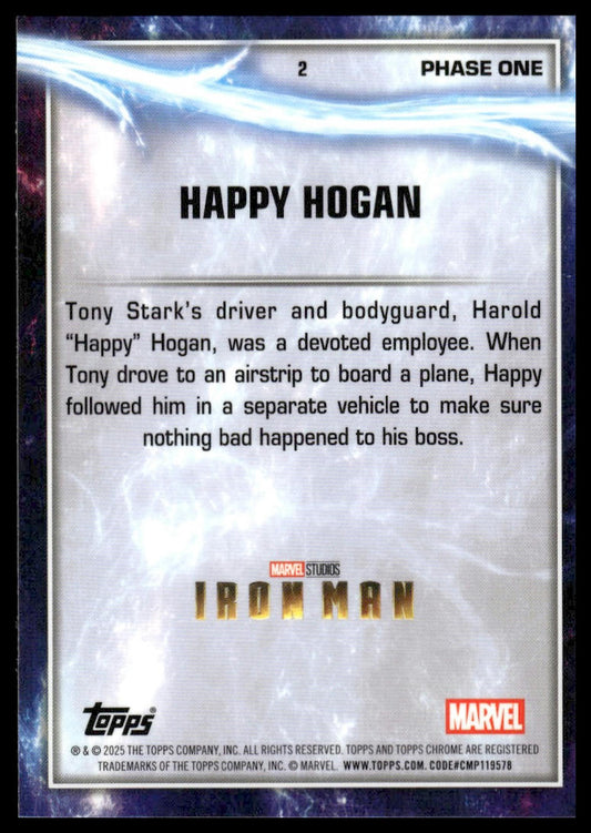 2025 Topps Chrome Marvel Studios #2 Happy Hogan