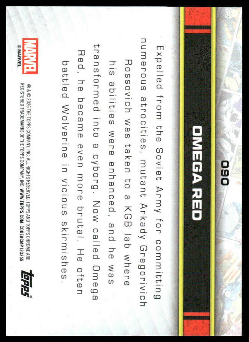 2026 Topps Chrome Marvel Comics #90 Omega Red