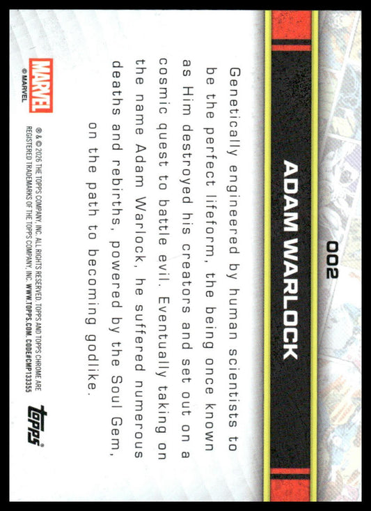 2026 Topps Chrome Marvel Comics #2 Adam Warlock