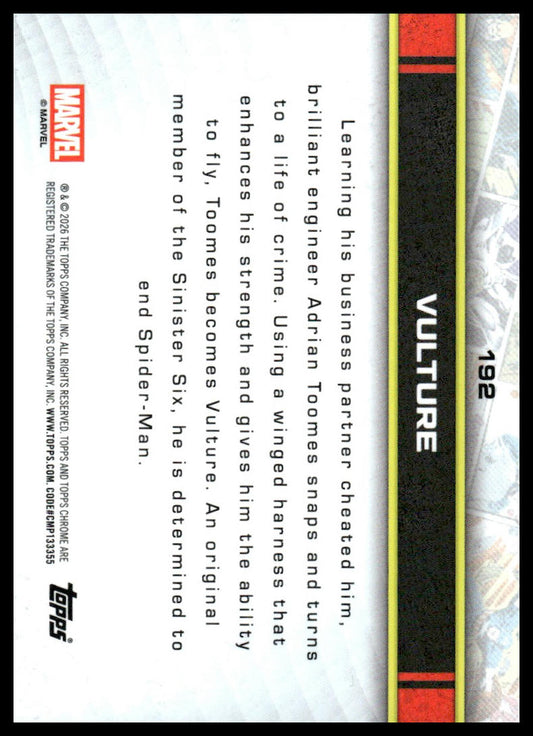 2026 Topps Chrome Marvel Comics #192 Vulture