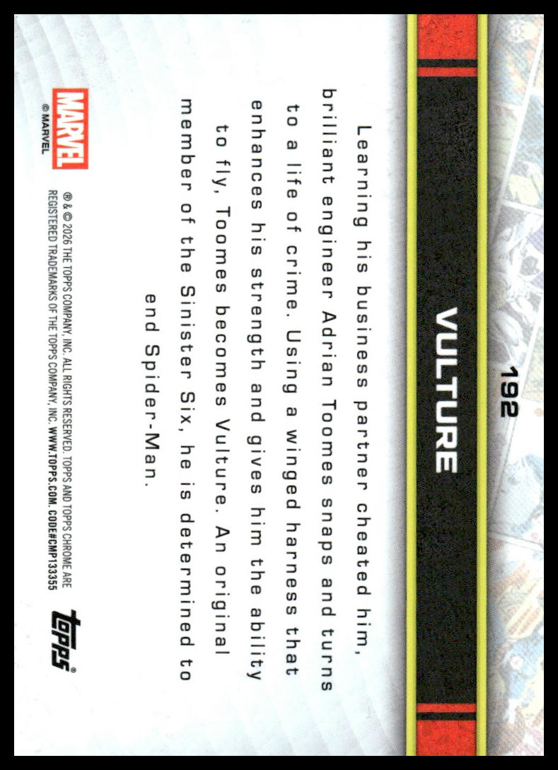 2026 Topps Chrome Marvel Comics #192 Vulture