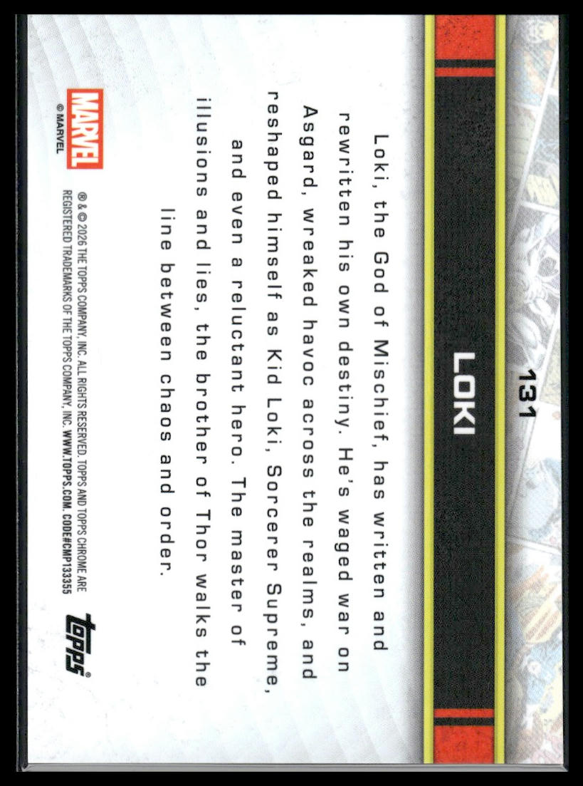 2026 Topps Chrome Marvel Comics #131 Loki