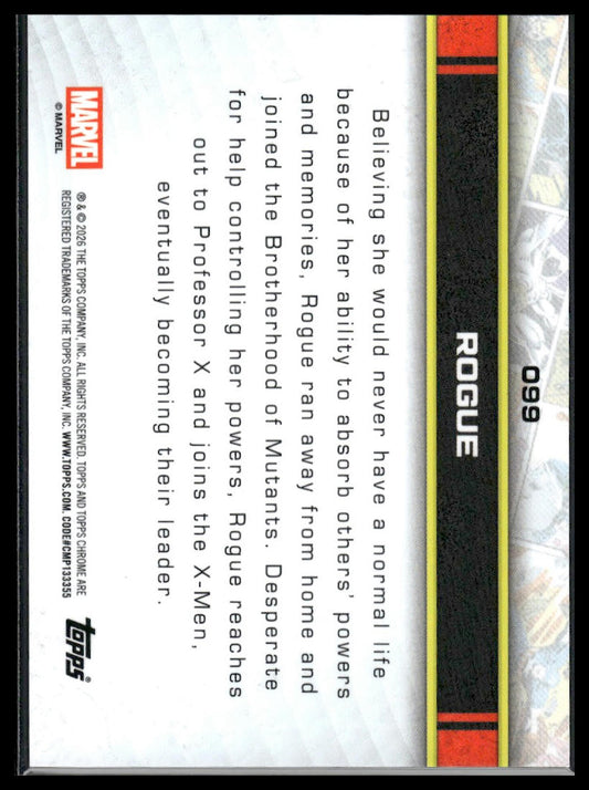 2026 Topps Chrome Marvel Comics #99 Rogue