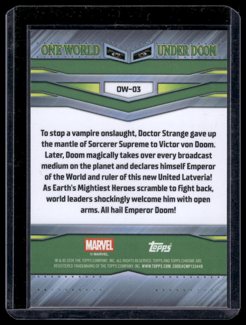 2026 Topps Chrome Marvel Comics #OW-03 One World Under Doom #3