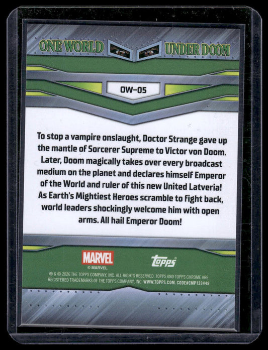 2026 Topps Chrome Marvel Comics #OW-05 One World Under Doom #5