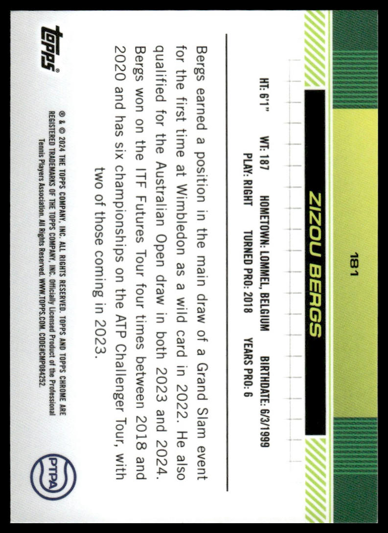 2024 Topps Chrome #181 Zizou Bergs Refractor