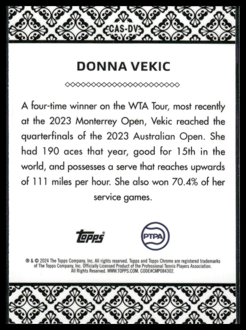 2024 Topps Chrome #CAS-DV Donna Vekic Aces