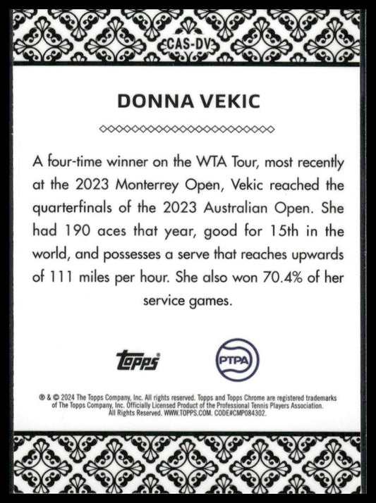 2024 Topps Chrome #CAS-DV Donna Vekic Aces