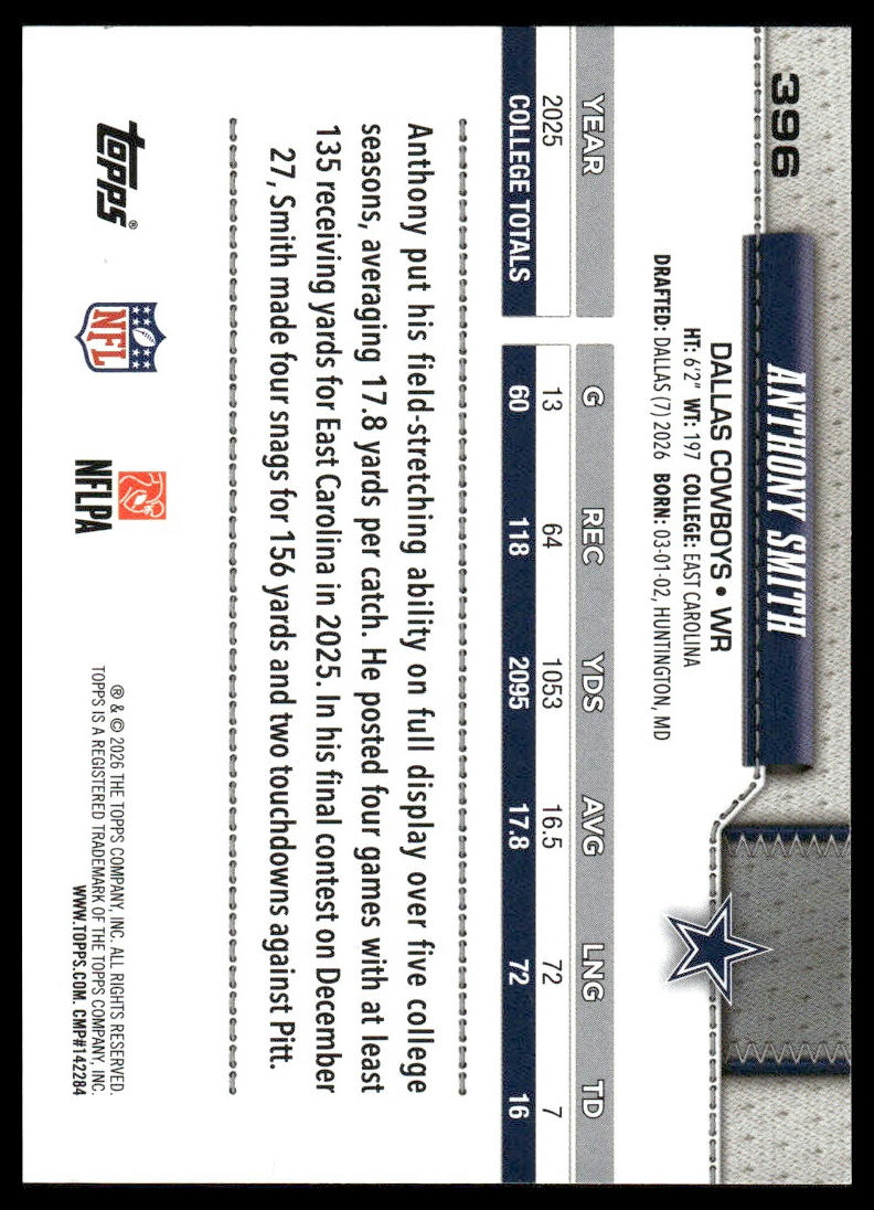 2026 Topps Flagship #396 Anthony Smith