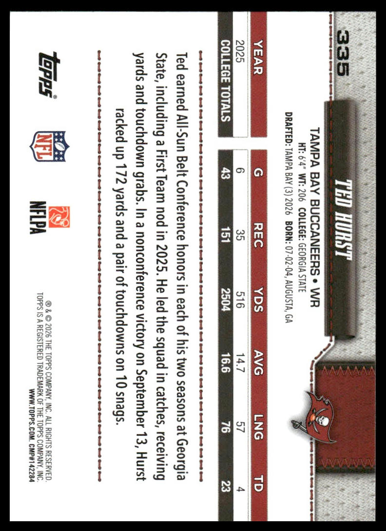 2026 Topps Flagship #335 Ted Hurst