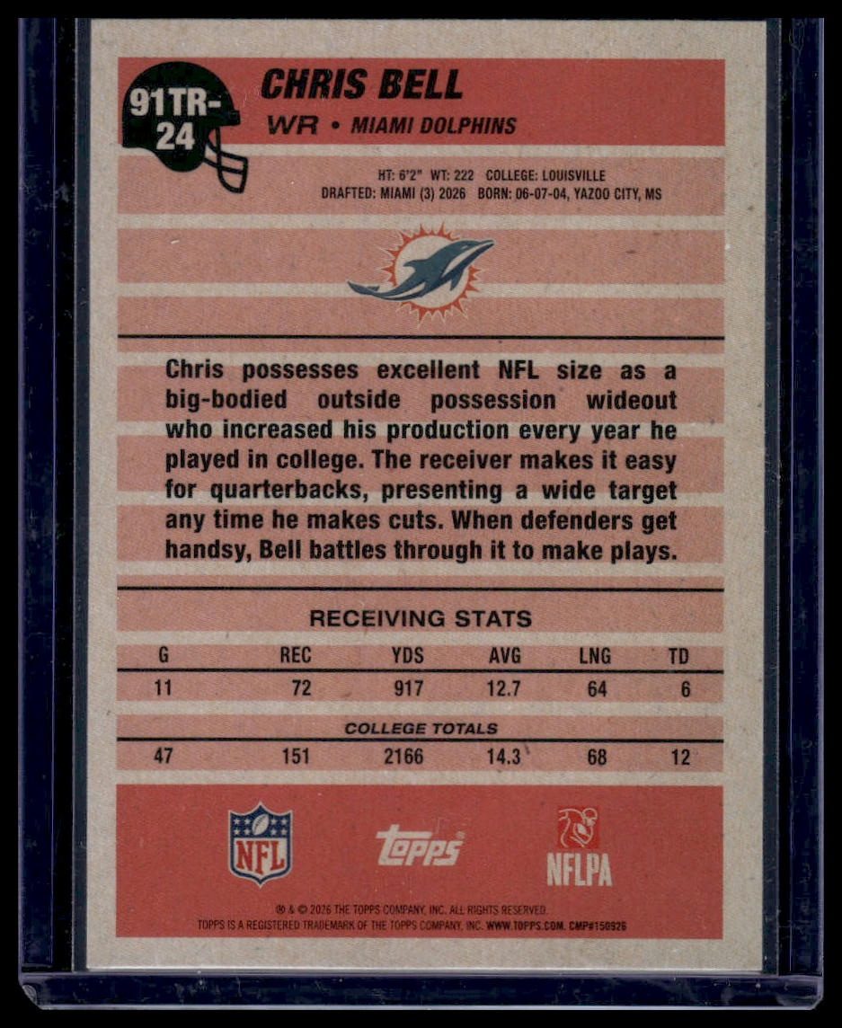 2026 Topps Flagship #91TR-24 Chris Bell 1991 Throwback
