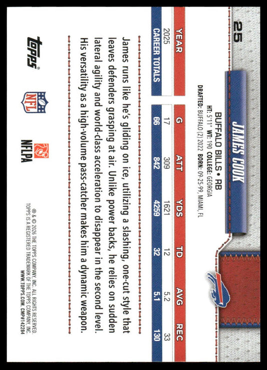 2026 Topps Flagship #25 James Cook