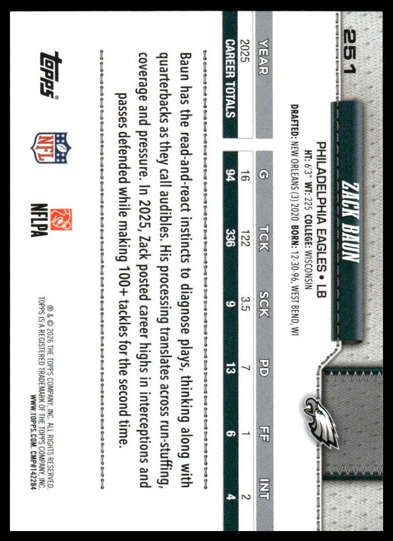 2026 Topps Flagship #251 Zack Baun