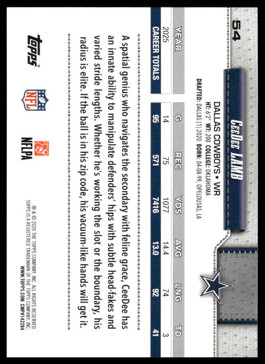 2026 Topps Flagship #54 CeeDee Lamb