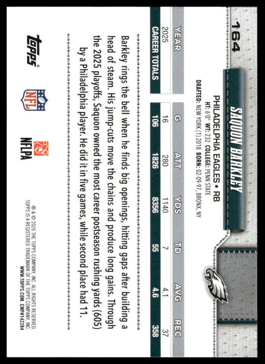 2026 Topps Flagship #164 Saquon Barkley