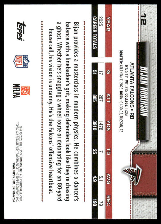 2026 Topps Flagship #12 Bijan Robinson