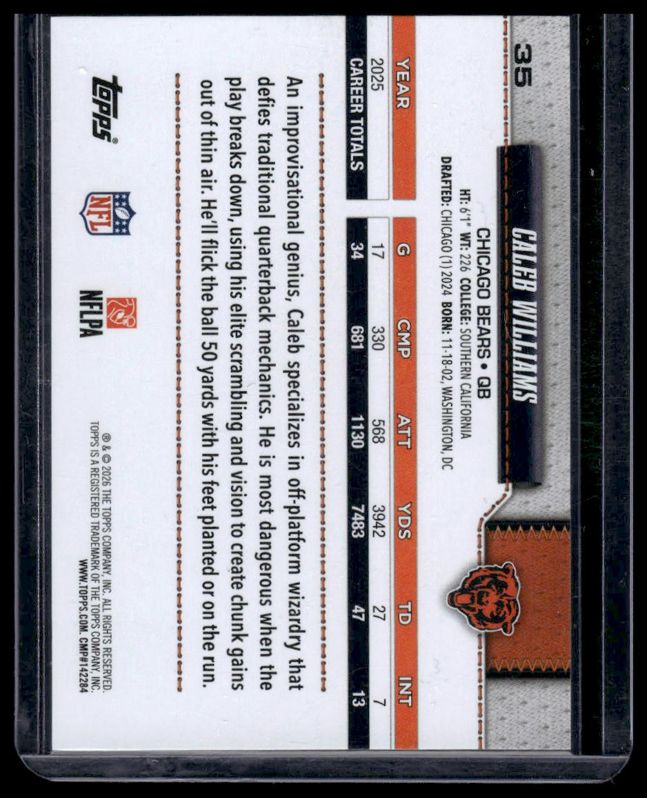 2026 Topps Football #35 Caleb Williams