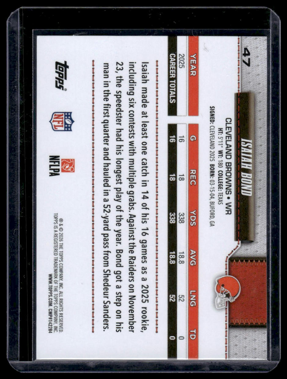 2026 Topps Flagship #47 Isaiah Bond