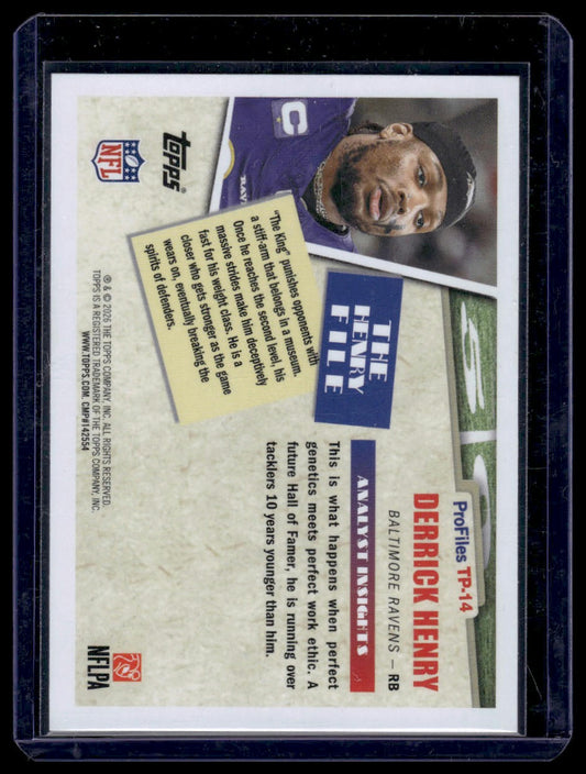 2026 Topps Flagship #TP-14 Derrick Henry Topps Profiles Insert