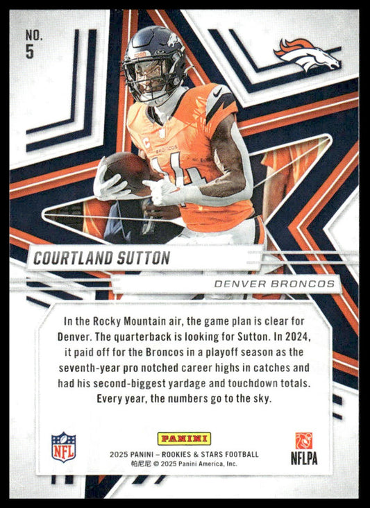 2025 Panini Rookies & Stars #5 Courtland Sutton Red