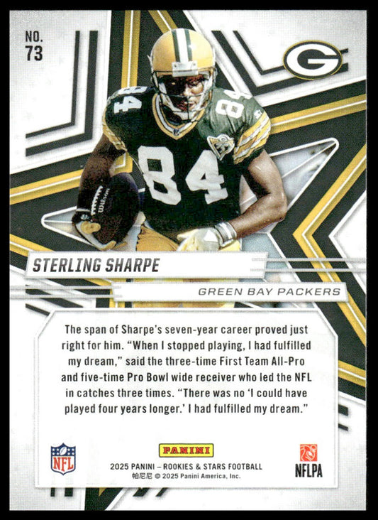 2025 Panini Rookies & Stars #73 Sterling Sharpe Green