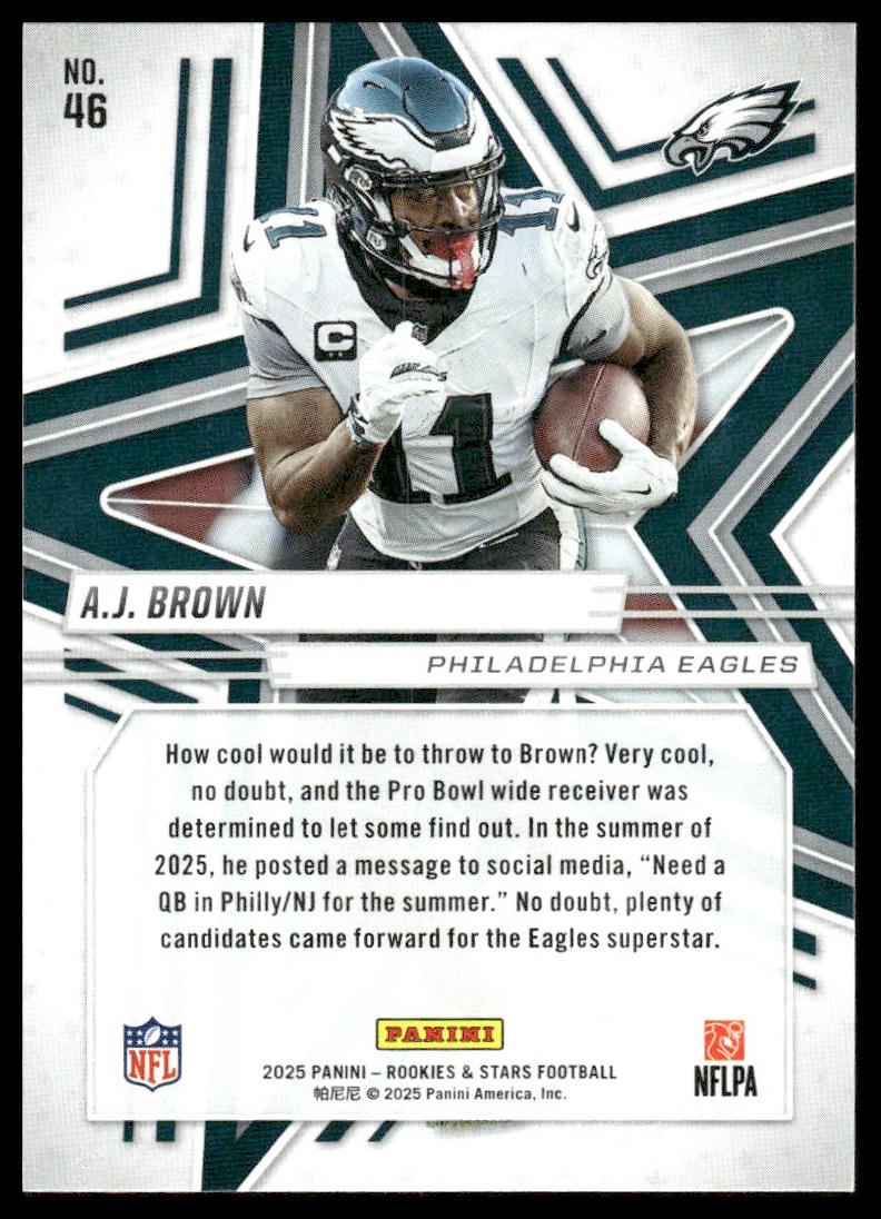 2025 Panini Rookies & Stars #46 A.J. Brown Red