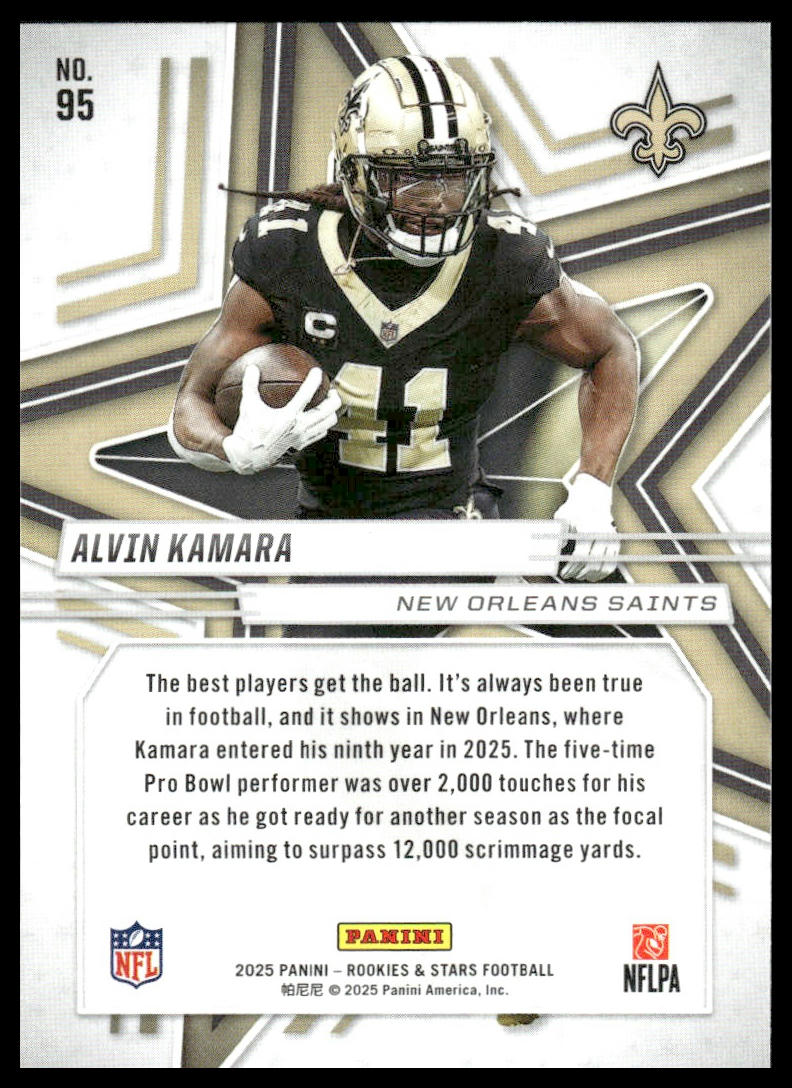 2025 Panini Rookies & Stars Football #95 Alvin Kamara