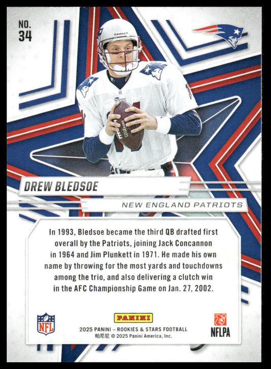 2025 Panini Rookies & Stars #34 Drew Bledsoe Red