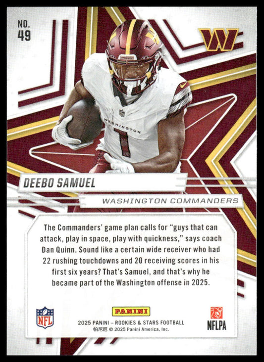 2025 Panini Rookies & Stars #49 Deebo Samuel Red