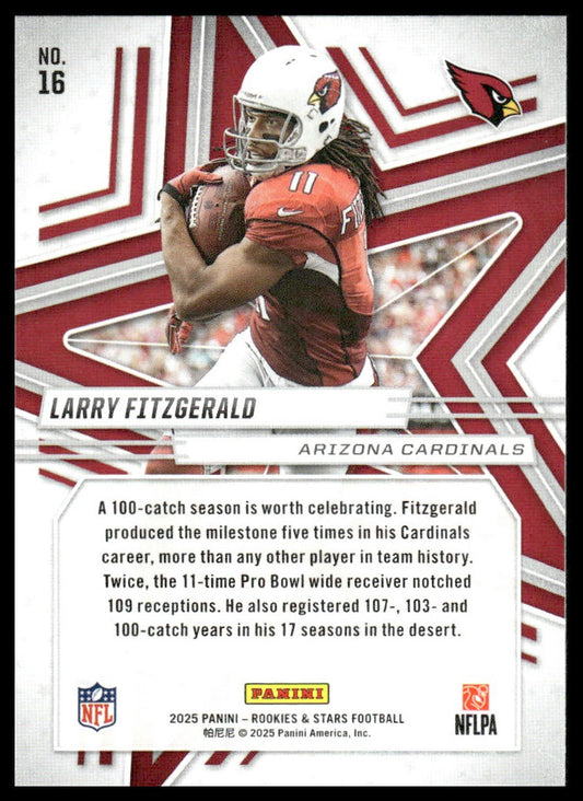 2025 Panini Rookies & Stars #16 Larry Fitzgerald Red