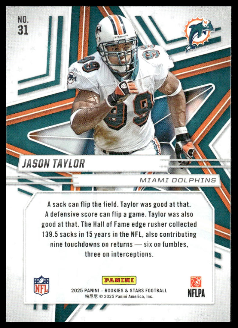 2025 Panini Rookies & Stars Football #31 Jason Taylor