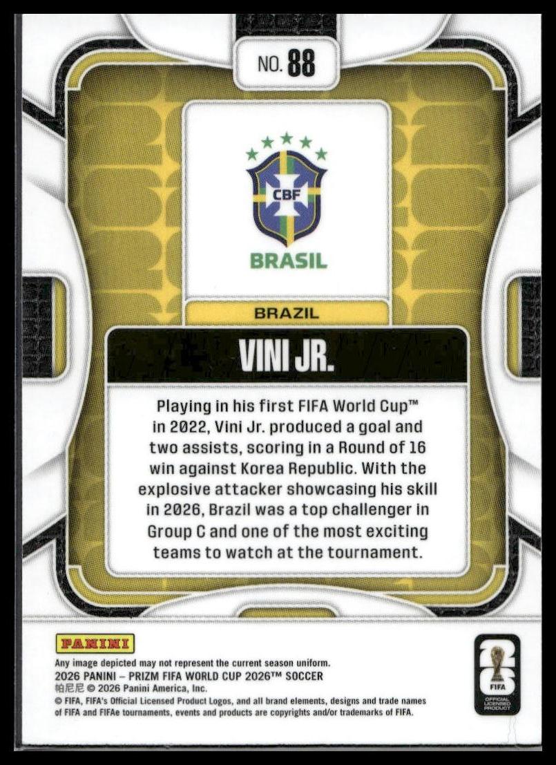 2026 Panini Prizm FIFA World Cup #88 Vini Jr. Silver Prizm