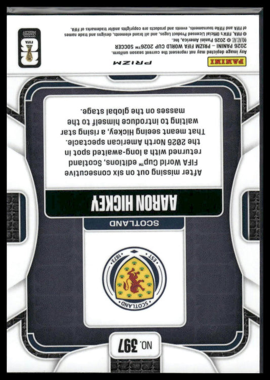 2026 Panini Prizm FIFA World Cup #397 Aaron Hickey Silver Prizm