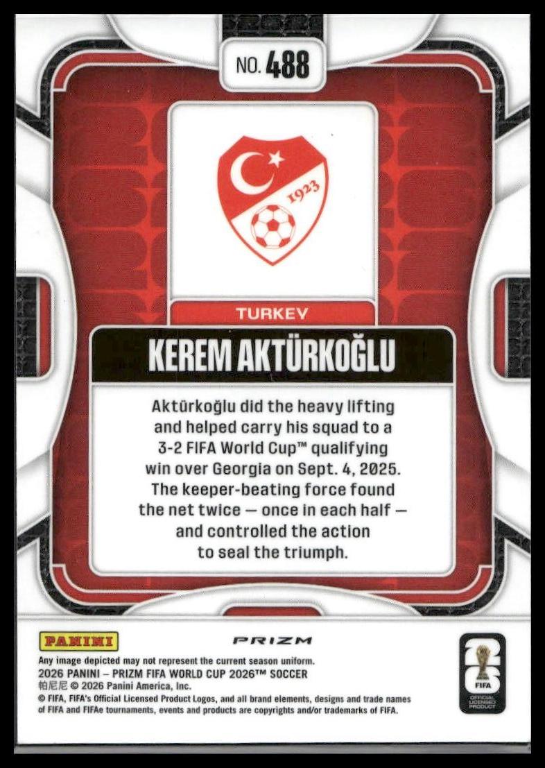 2026 Panini Prizm FIFA World Cup #488 Kerem Aktürkoğlu Disco