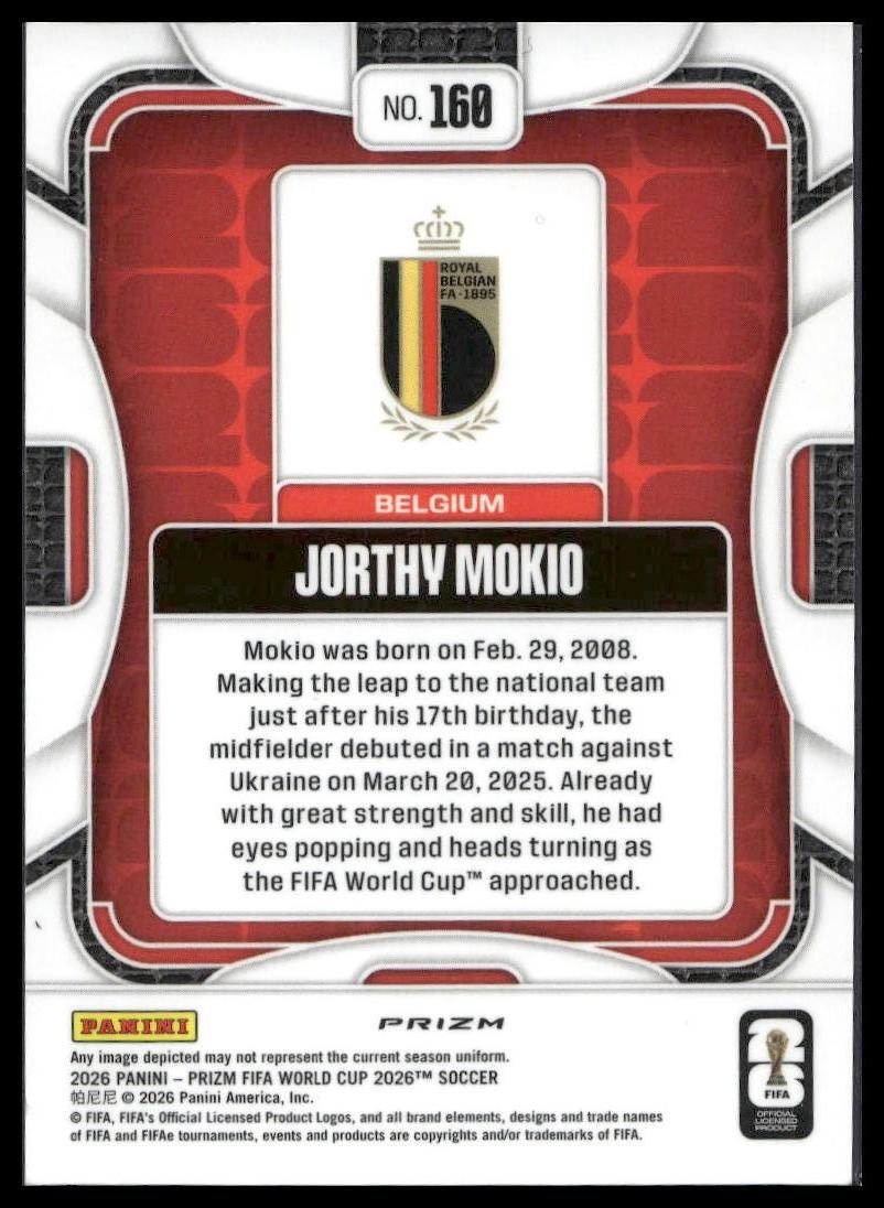 2026 Panini Prizm FIFA World Cup #160 Jorthy Mokio Disco Prizm
