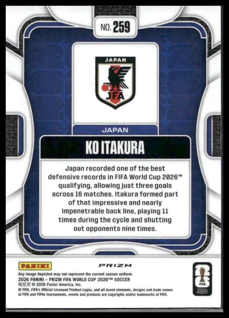 2026 Panini Prizm FIFA World Cup #259 Ko Itakura Disco Prizm