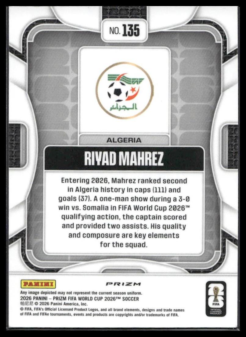 2026 Panini Prizm FIFA World Cup #135 Riyad Mahrez Disco Prizm