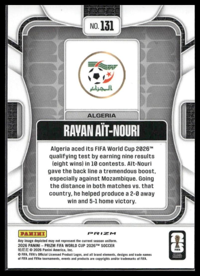 2026 Panini Prizm FIFA World Cup #131 Rayan Ait-Nouri Disco Prizm