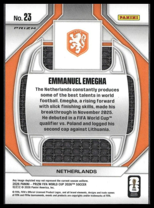 2026 Panini Prizm FIFA World Cup #23 Emmanuel Emegha New Era